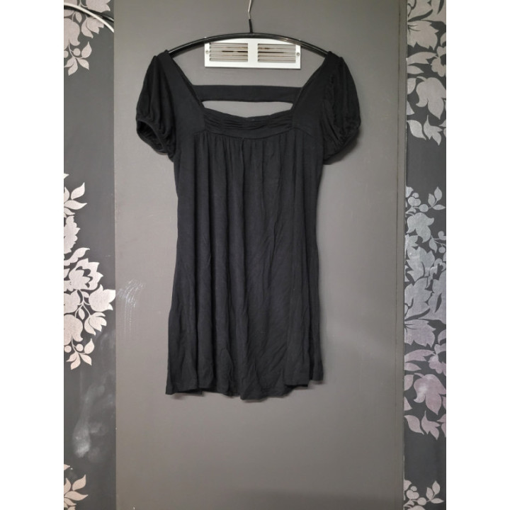 T-shirt long bande dans le dos