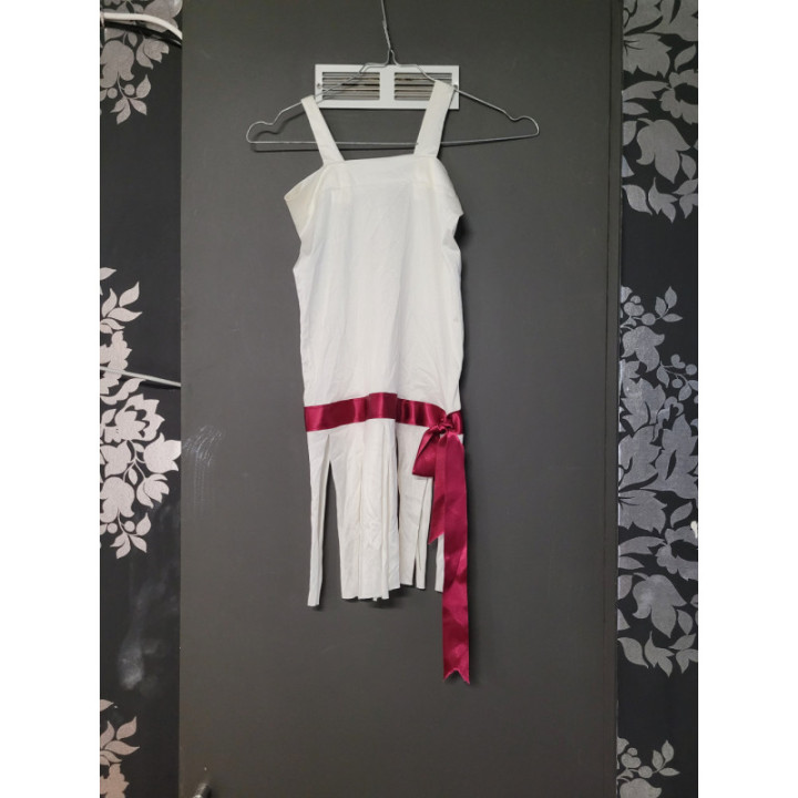 Robe Charlestone blanche + ruban