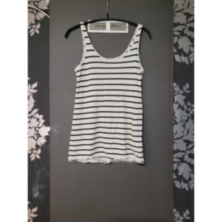 Top marinière blanc rayé noir