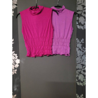 Col roulé SM élastique mauve