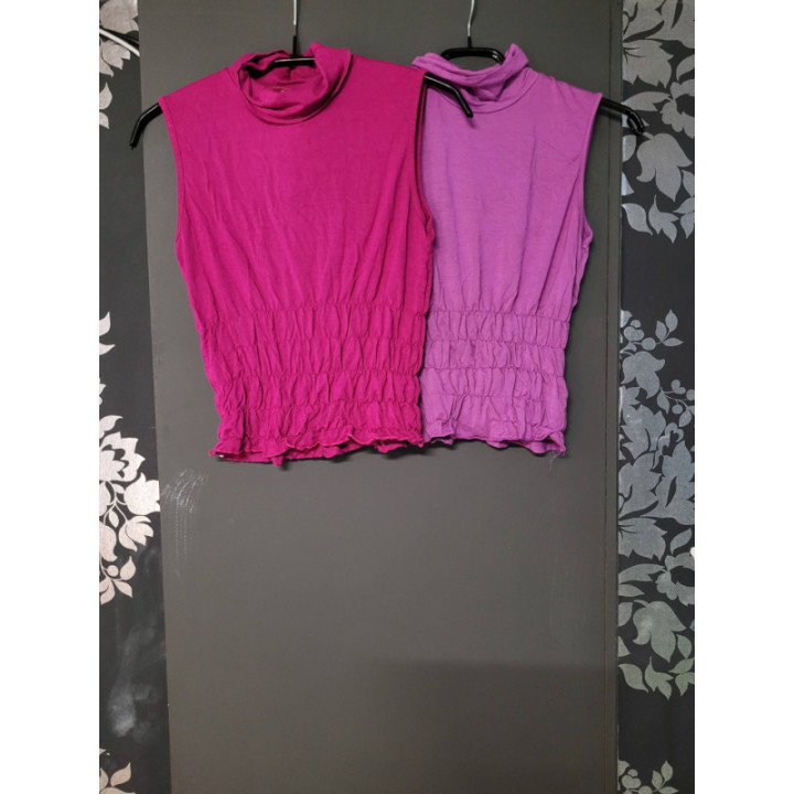 Col roulé SM élastique mauve