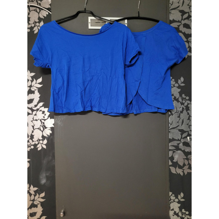 Crop top dos aile bleu électrique