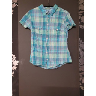 Chemise à carreux bleue