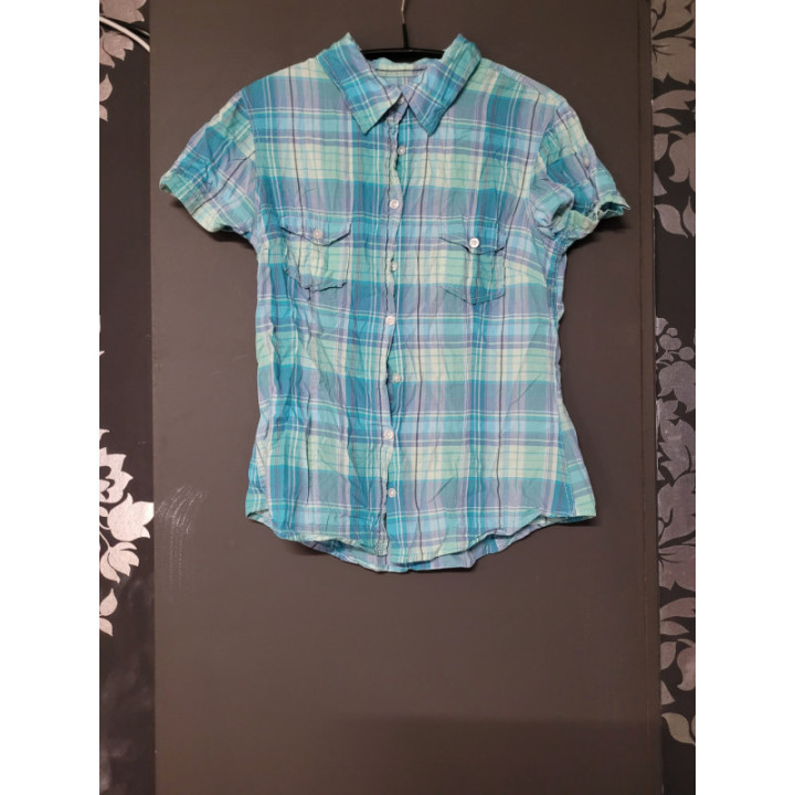 Chemise à carreux bleue