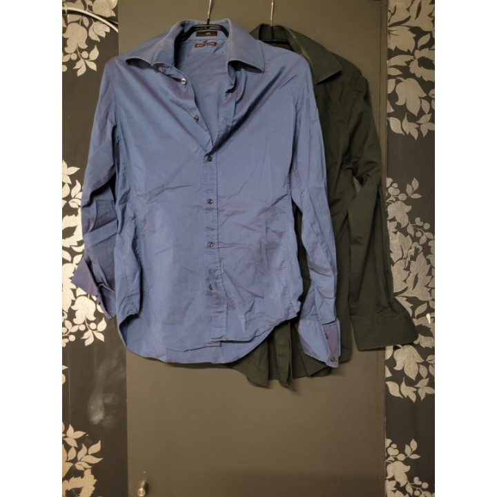 Chemise unie LM+CM dépareillée