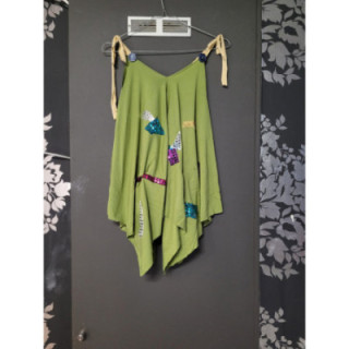 Robe Lutin vert foncé + strass