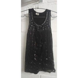 Top Strass et franges