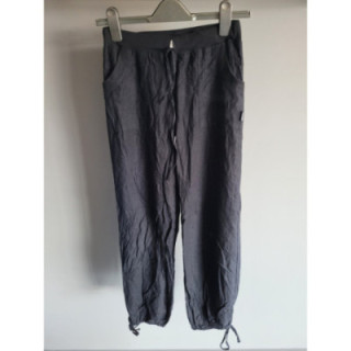 Pantalon large lin