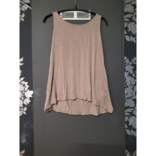 Top fluide en T taupe