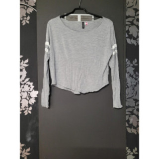 Crop top LM ligné gris