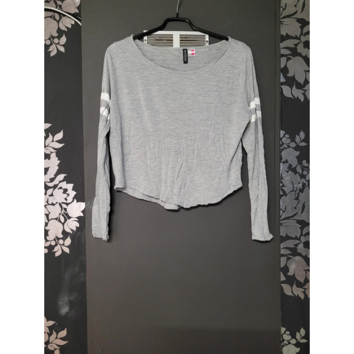 Crop top LM ligné gris