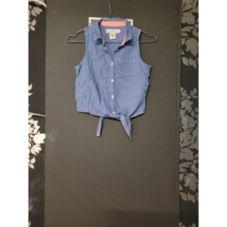 Chemise bleue SM + noeud