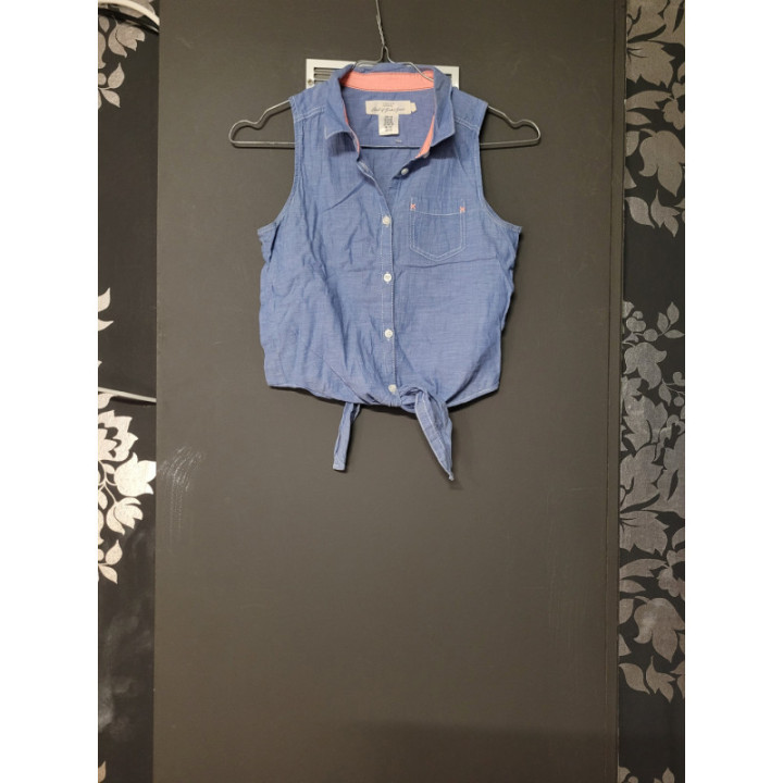 Chemise bleue SM + noeud