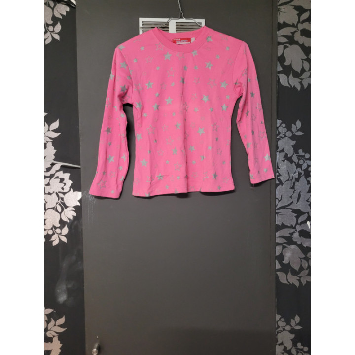 T-shirt LM Etoiles Rose foncé