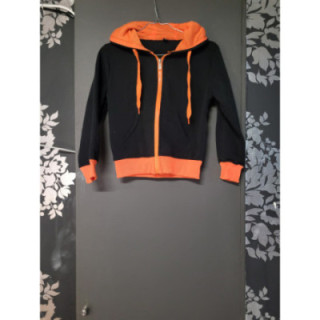 Gilet fluo organge à capuche