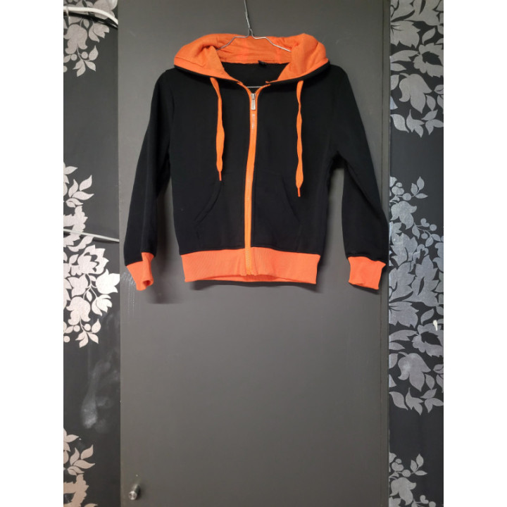 Gilet fluo organge à capuche