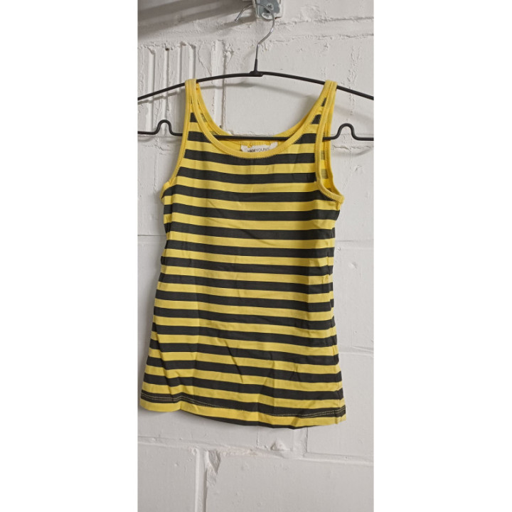 Top Lignée Jaune et Gris