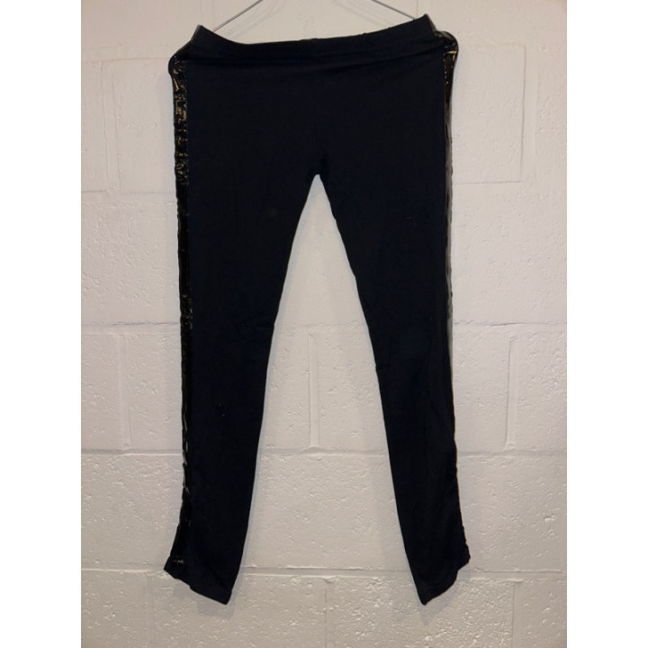 Legging Bande brillante noire