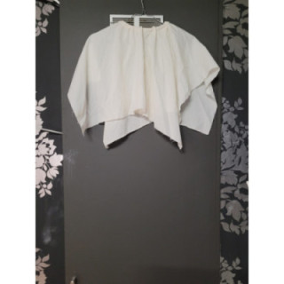 Jupe asymétrique blanche courte (voile)