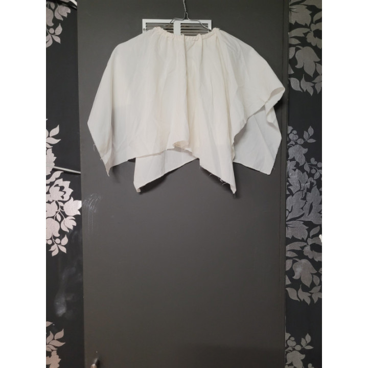 Jupe asymétrique blanche courte (voile)