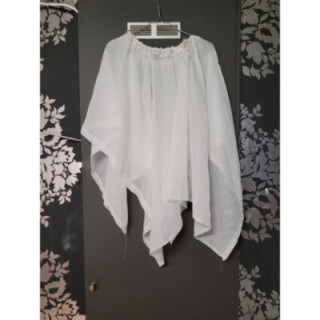 Jupe asymétrique blanche longue