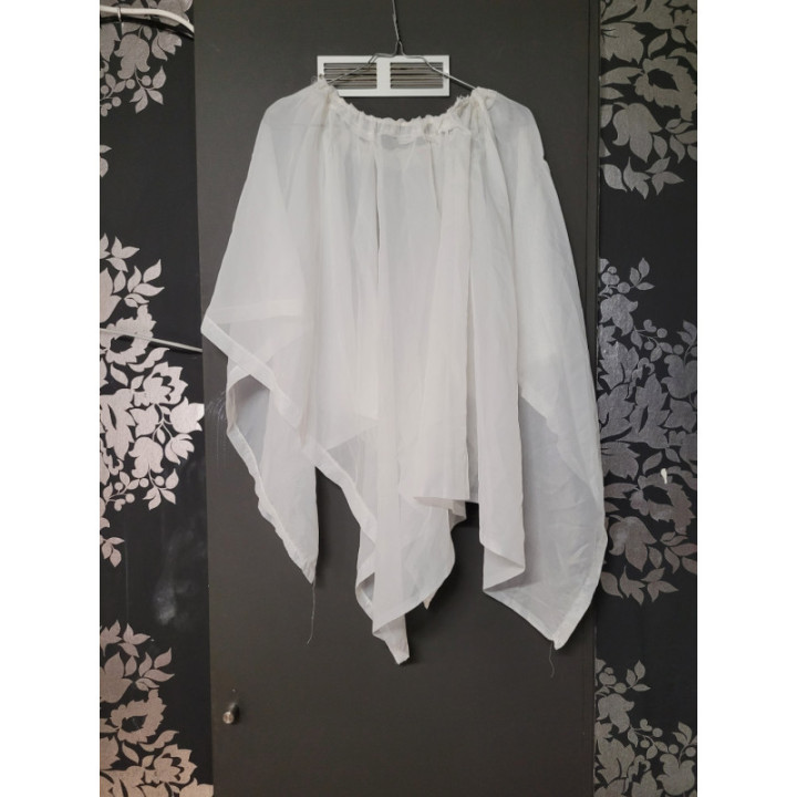 Jupe asymétrique blanche longue
