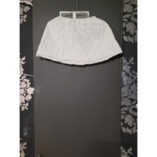 Jupe droite blanche courte (différents tissus)