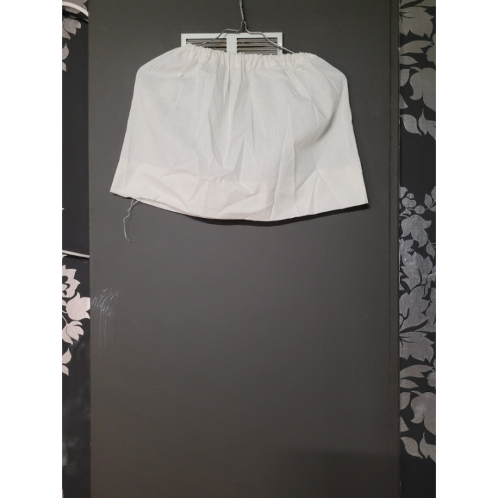 Jupe droite blanche courte (différents tissus)