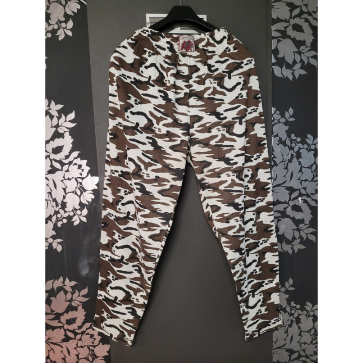 Baggy militaire (blanc/brun/noir)