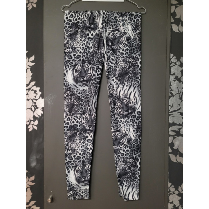 Legging léopard (noir et blanc)