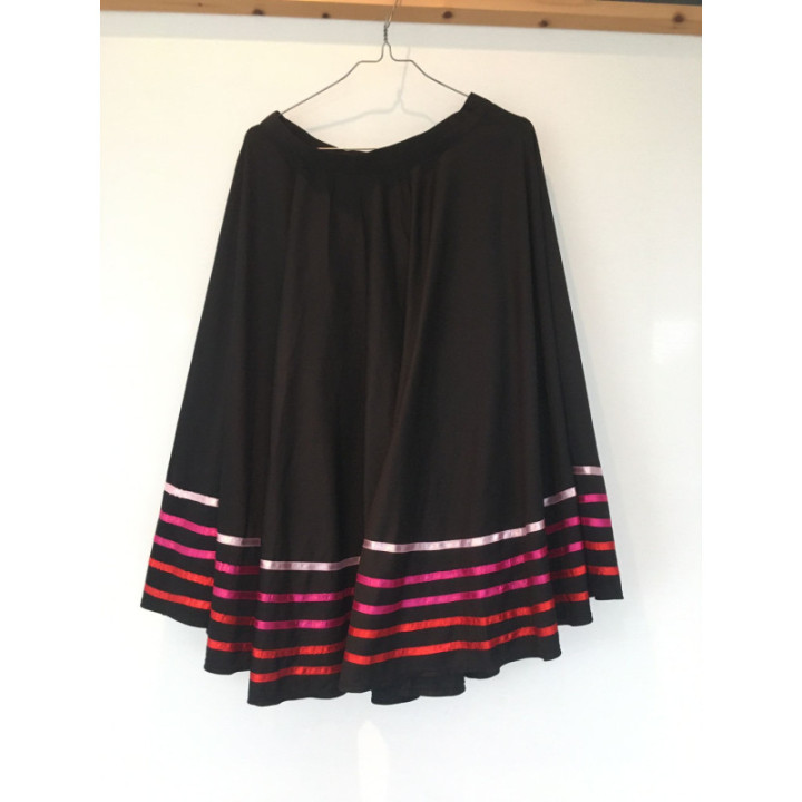 Jupe fluide lignée rose