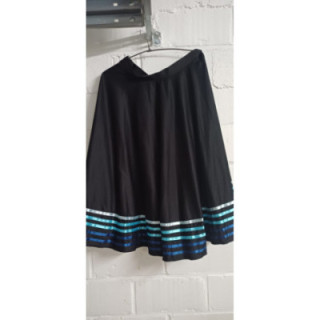 Jupe fluide lignée bleu