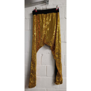 Pantalon strass doré
