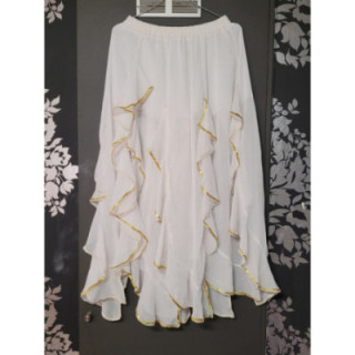 Jupe voile froufrou blanche
