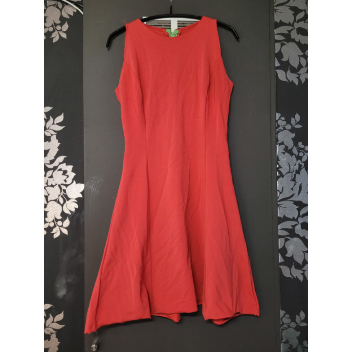 Robe tunique évasée rouge